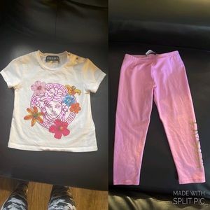 Versace Little Girls T-shirt and matching Pants size 24 months